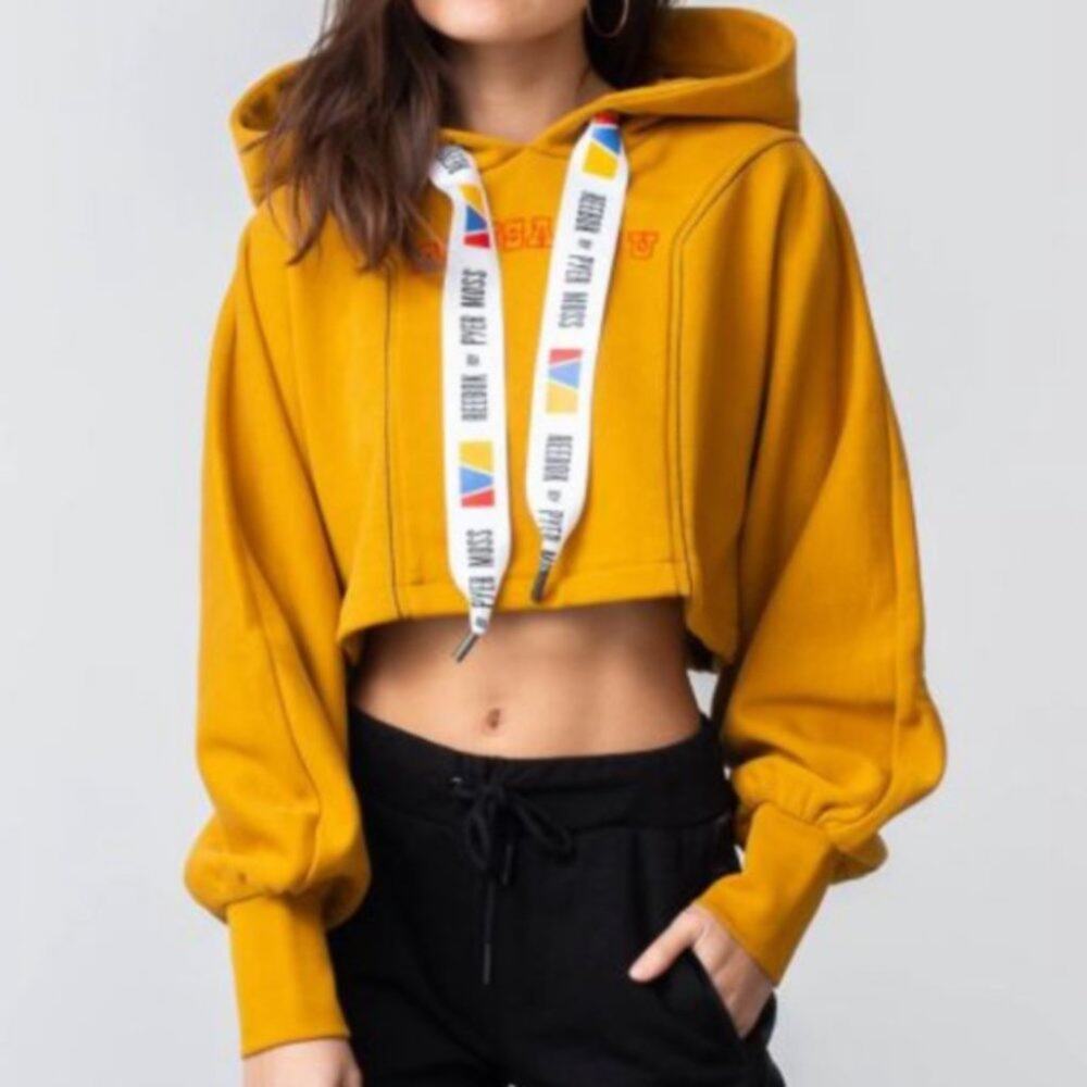 NWOT Pyer Moss x Reebok Crop Hoodie Wild Khaki Small